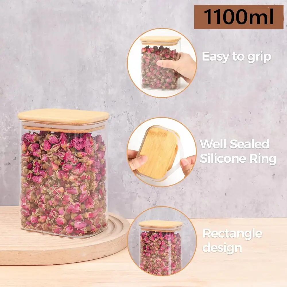 Checked Glass Double Kitchen Storage Organizer