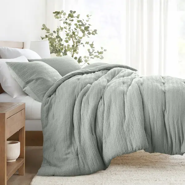 Waffle Textured Down Alternative Comforter Set