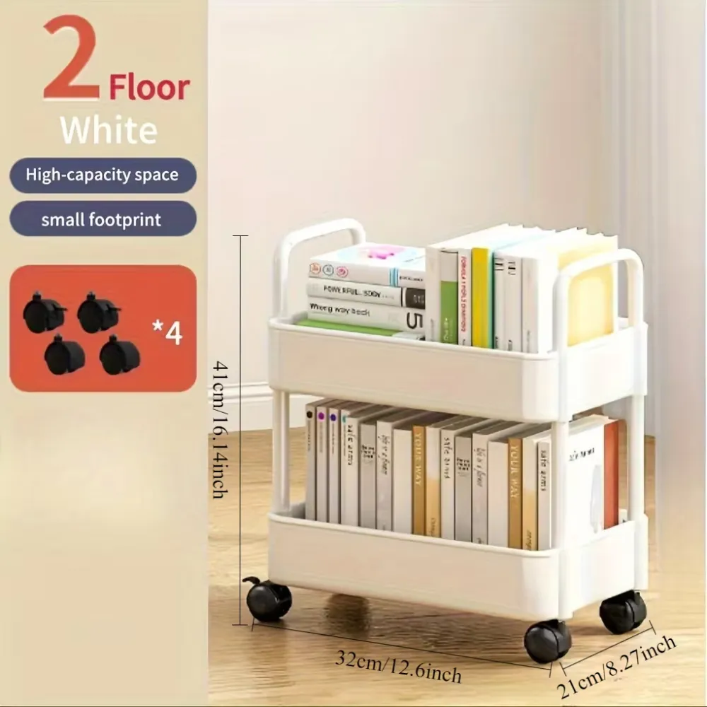 2-Tier Rolling Storage Cart