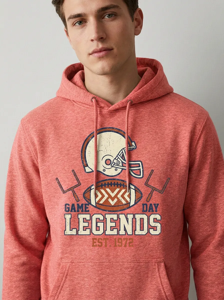 Legends Helmet Ball Football Graphic Hoodie