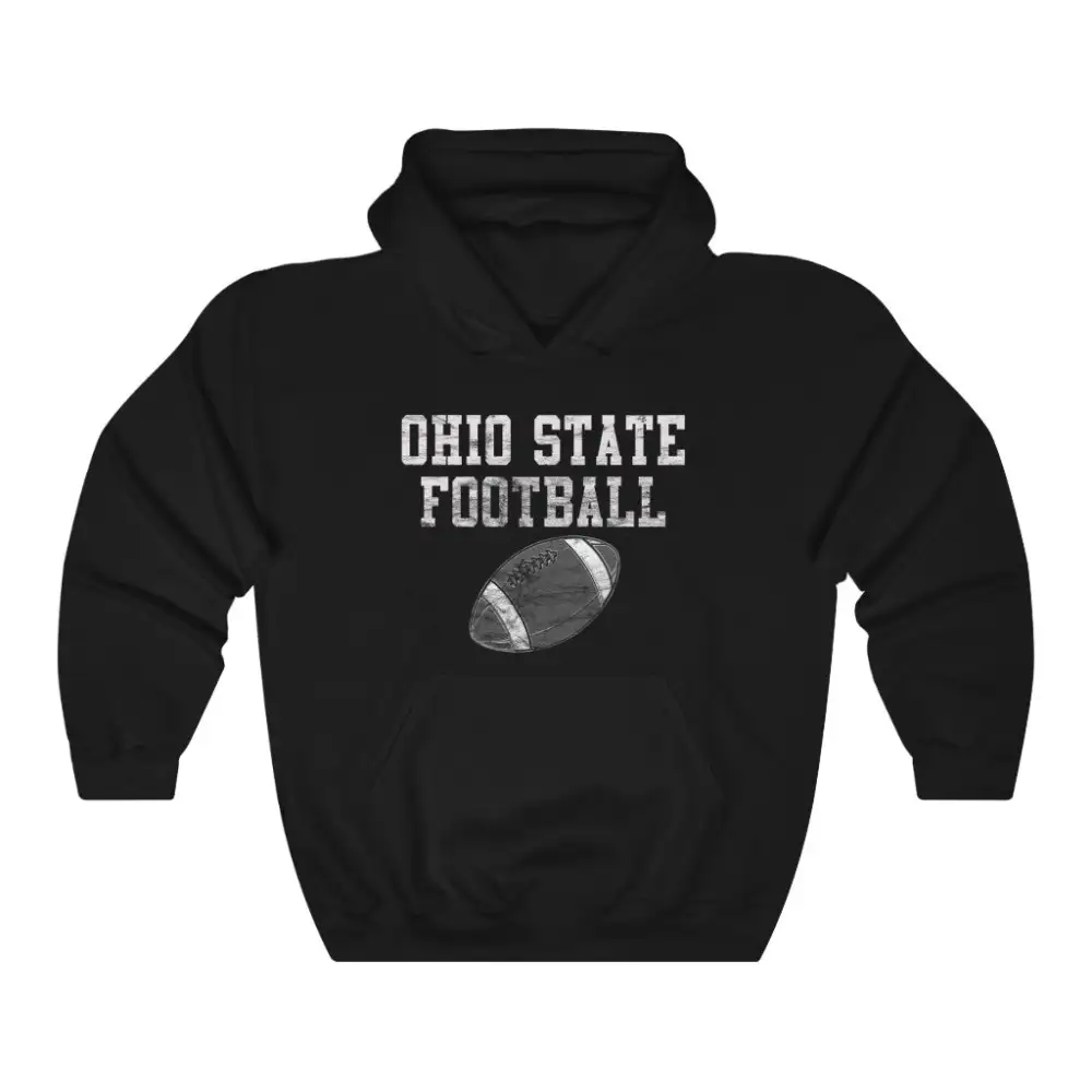 Relaxed Vintage Football Graphic Pullover Hoodie