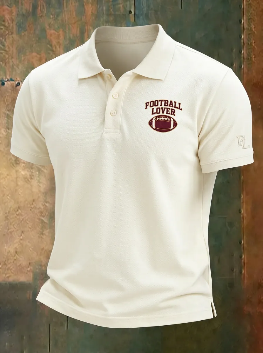 Football Inspired Casual Polo Shirt