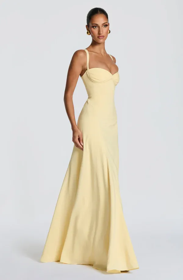 Lydia Camisole Waist-Cinched Maxi Dress