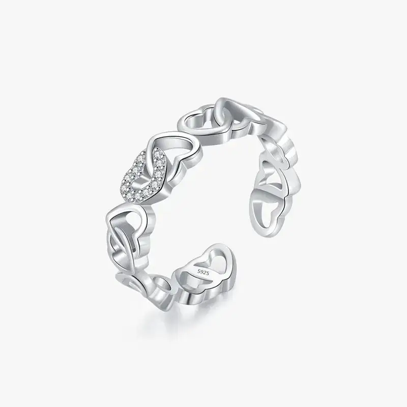 Linked Heart Ring