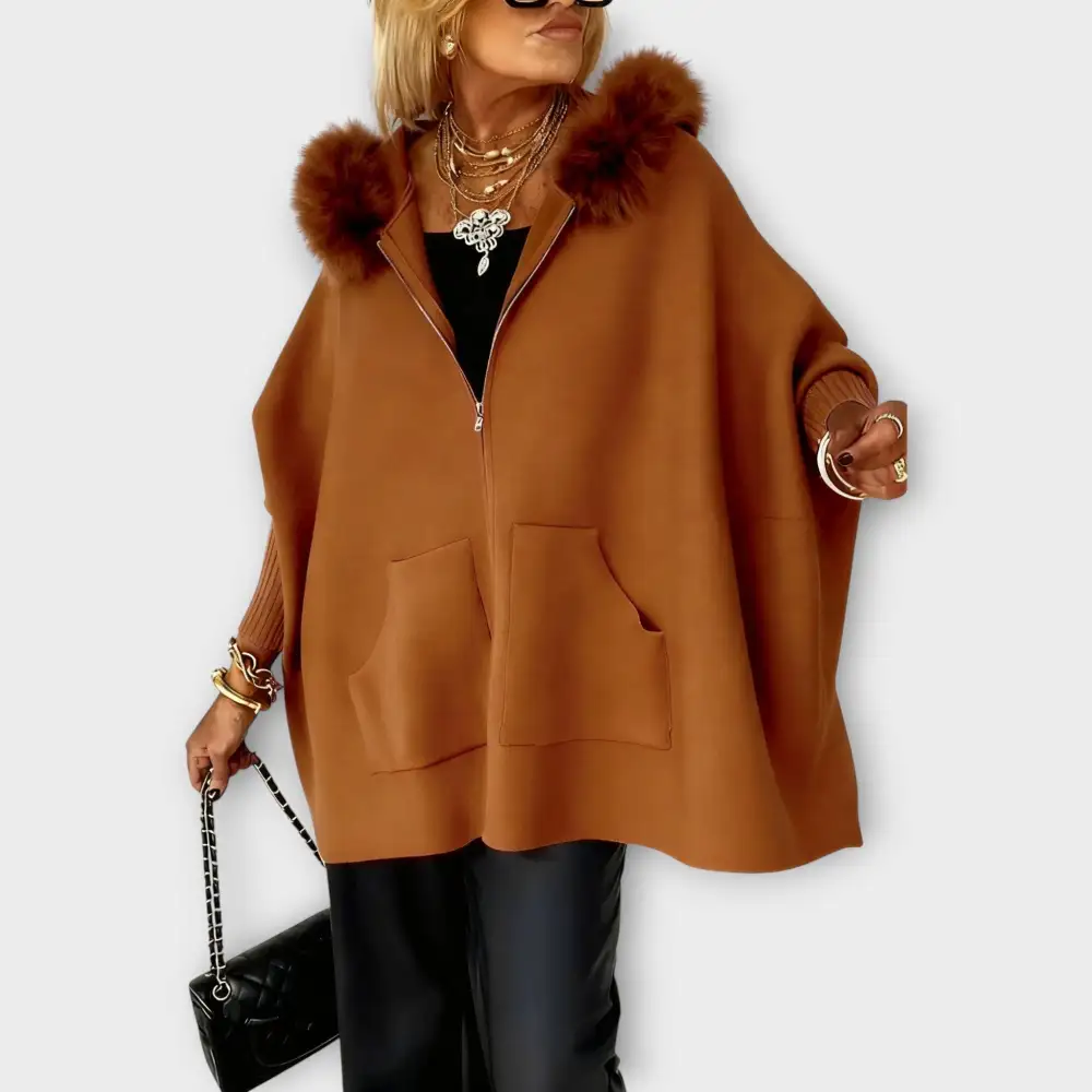 Faux Fur Hooded Coat