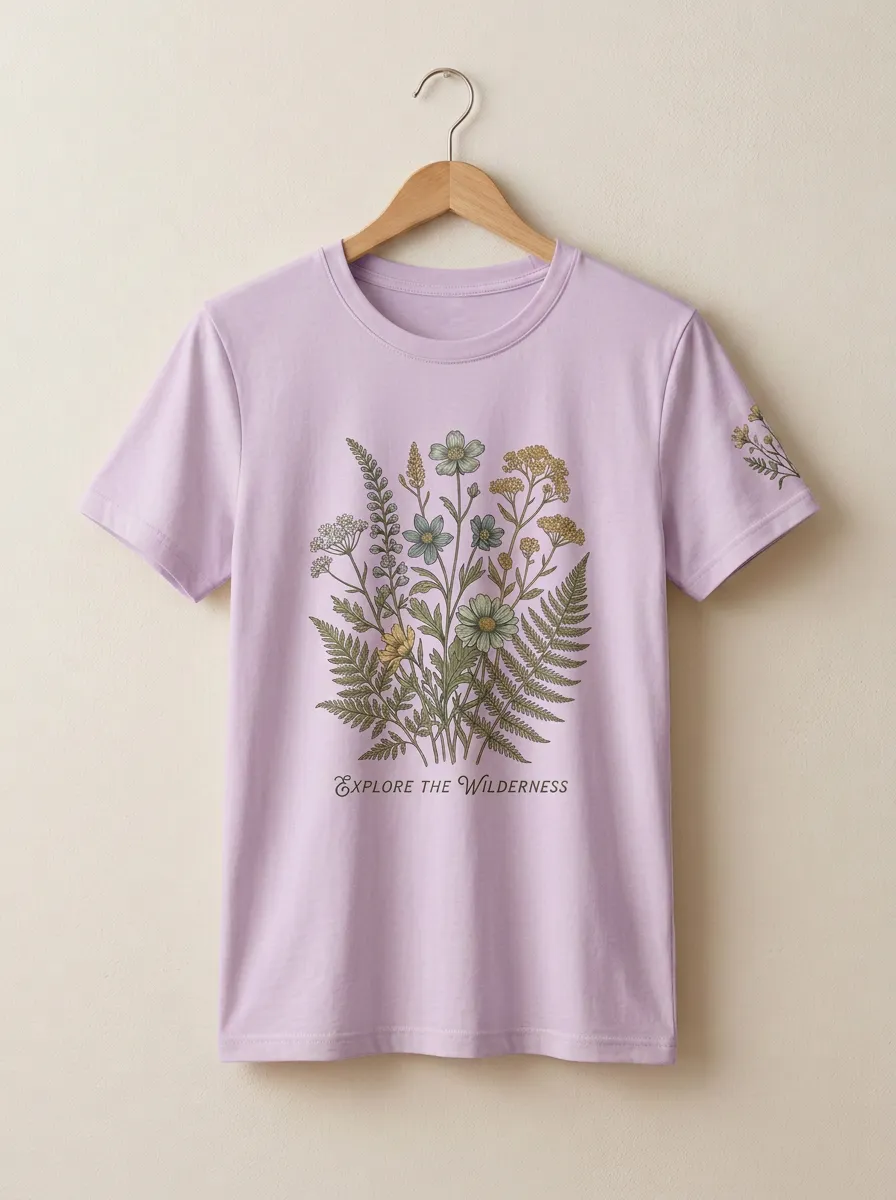 Nature Lover Wildflower Explore The Wilderness T-Shirt