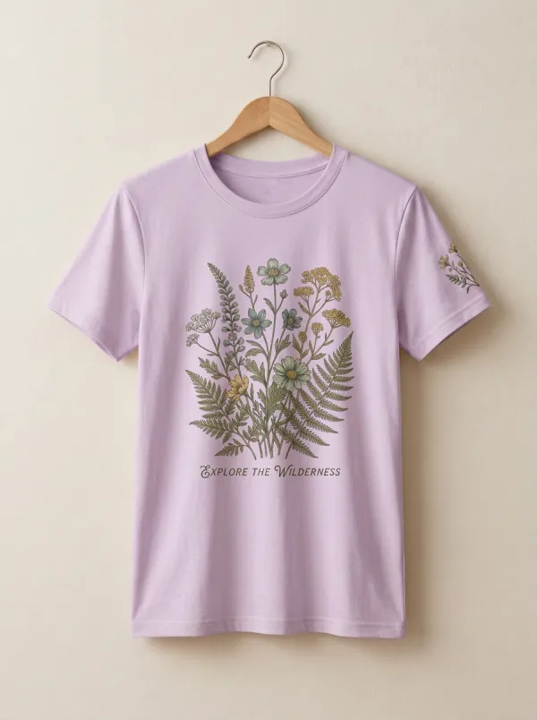 Nature Lover Wildflower Explore The Wilderness T-Shirt