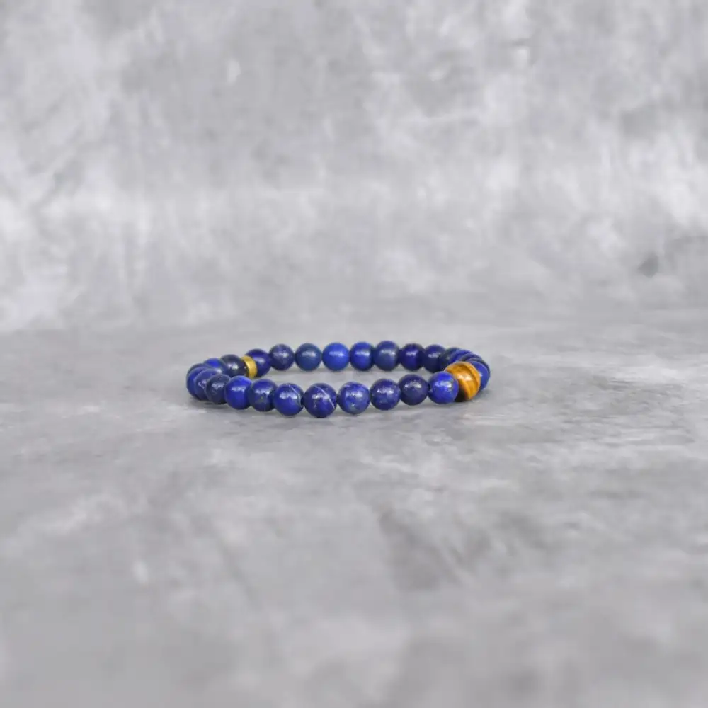 Tiger Eye Lapis Lazuli Bead Bracelet