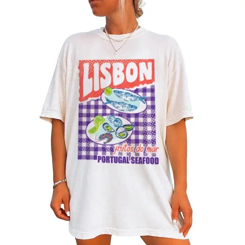 Retro Seafood Cotton T-Shirt