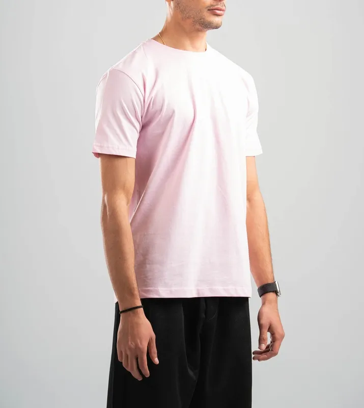 Pink Soft Cotton Crewneck Tee