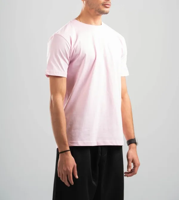 Pink Soft Cotton Crewneck Tee