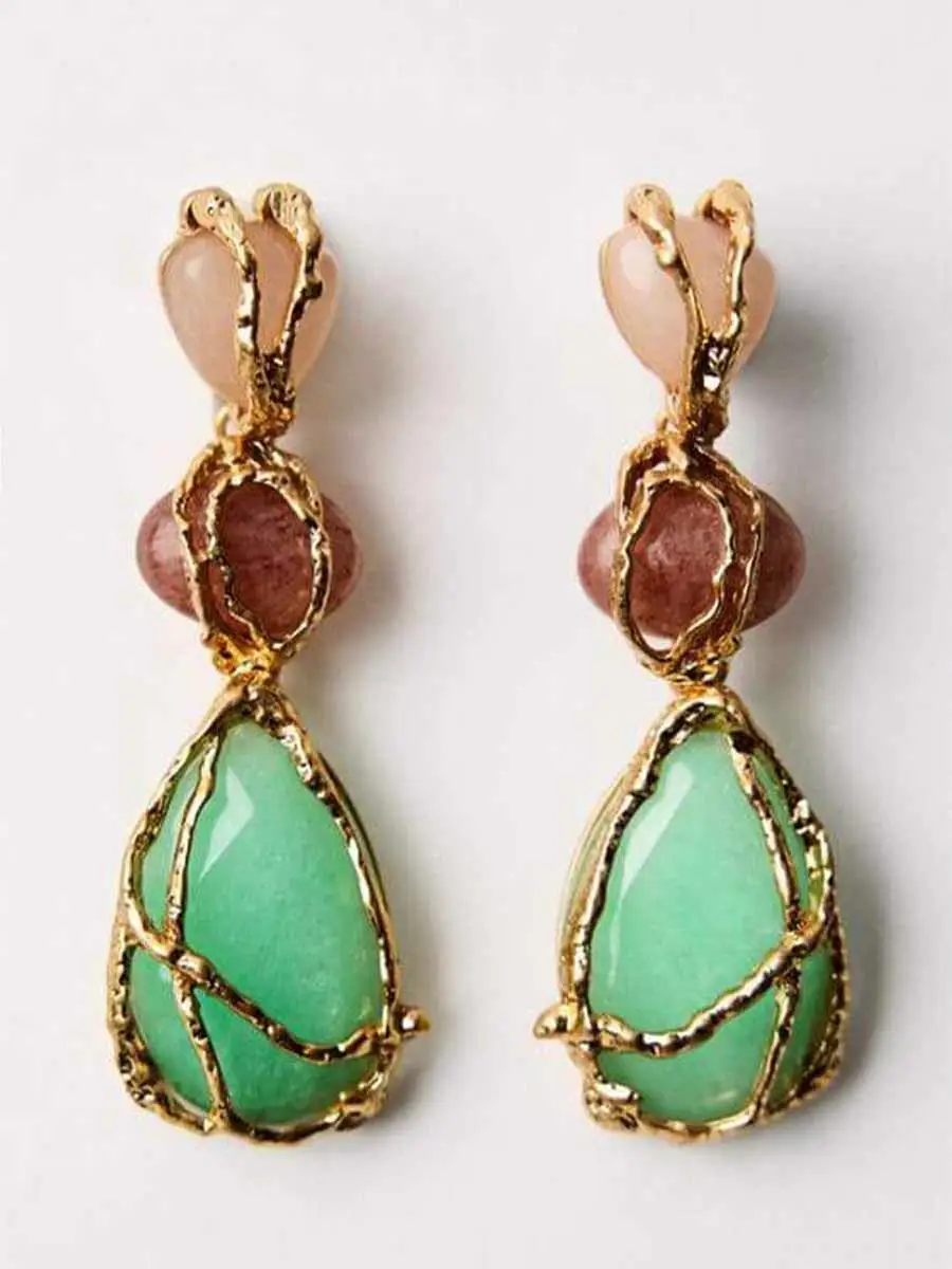 Antonella Multi Gem Dangle Earrings