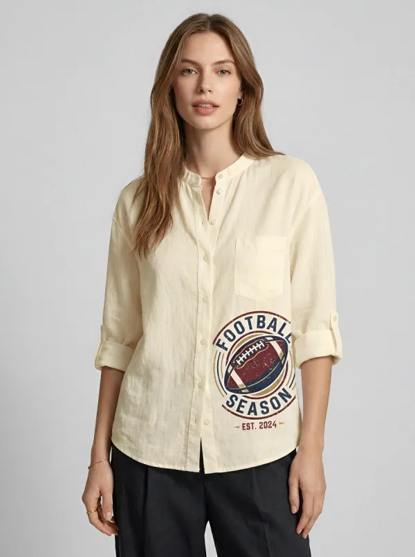 Women's Football Season American Football Graphic Printed Shirt
