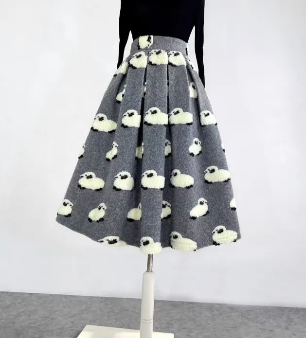 Versatile Simple Everyday Casual Wool Skirt