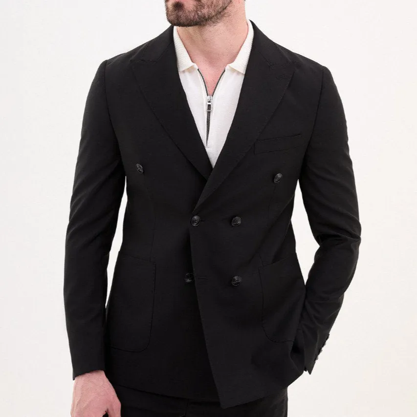 Sophisticated Slim Fit Double Breasted Blazer