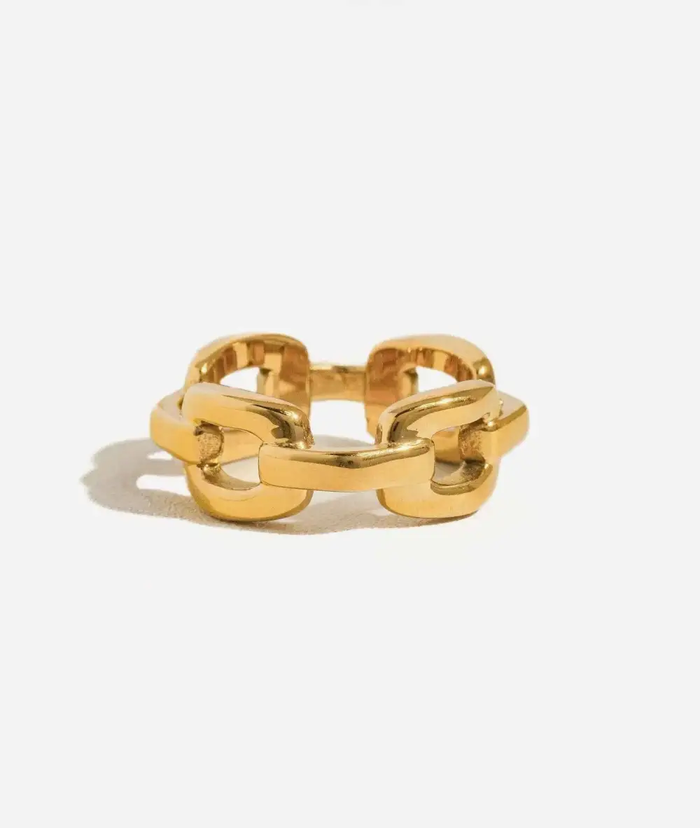 Chain Detail Statement Ring
