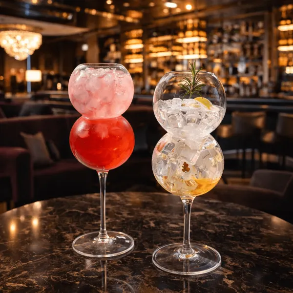 Dual Sphere Cocktail Glass