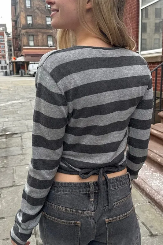 Relaxed Striped Cardigan