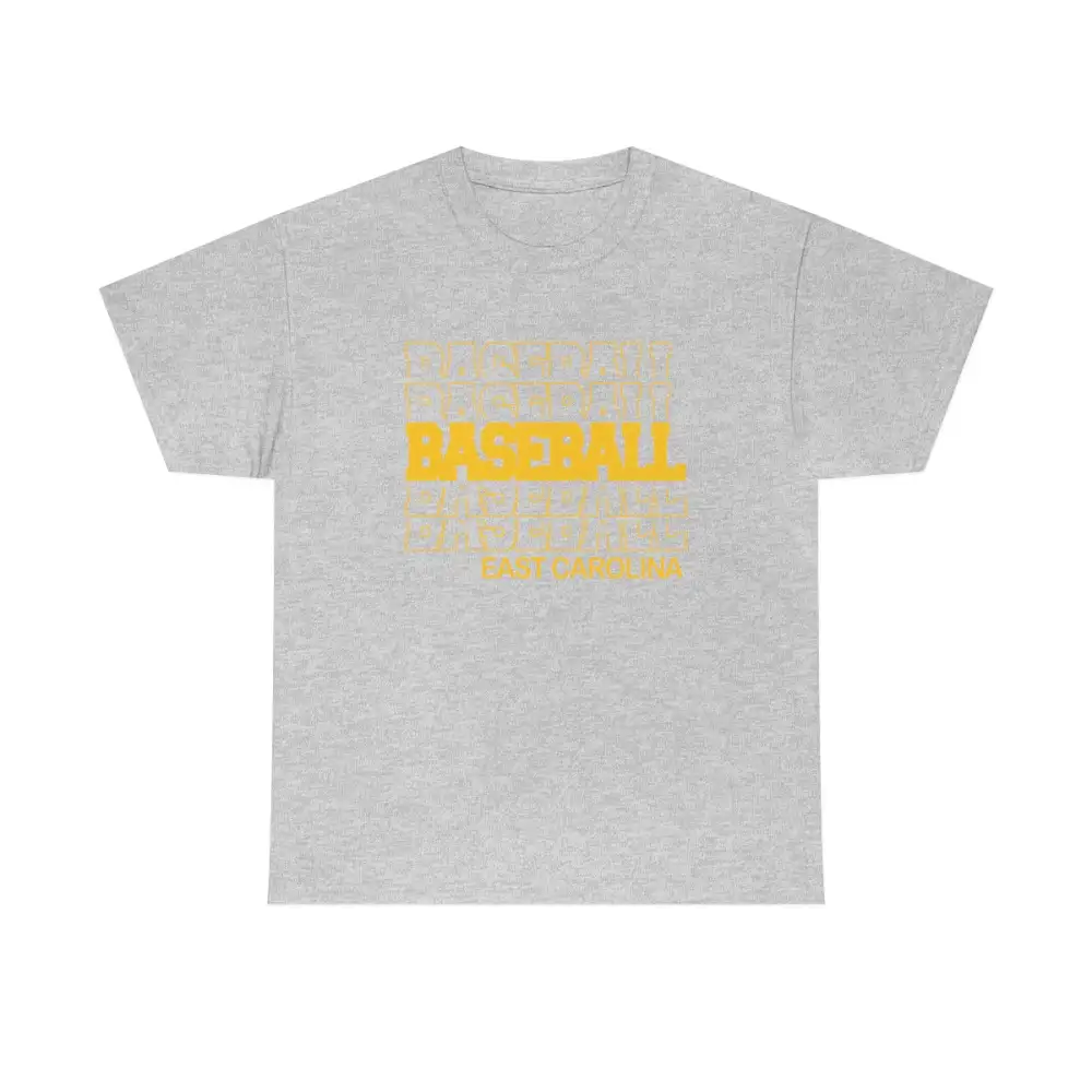 Baseball East Carolina in Modern Stacked Lettering
