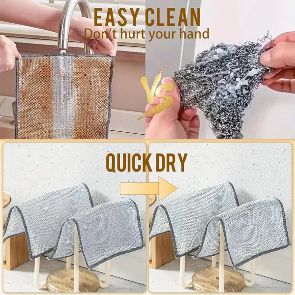 10-Pack Double-Layer Mesh Cleaning Cloths