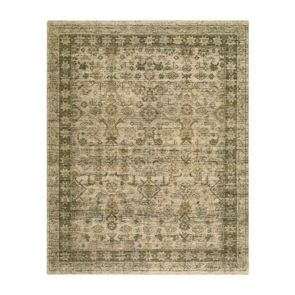 Hand-Tufted Hand-Knotted Wool Fringed Carpet