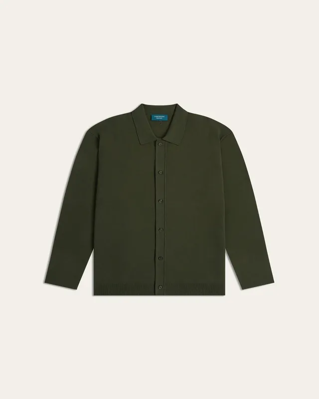 Jacquard Cardigan Dark Green