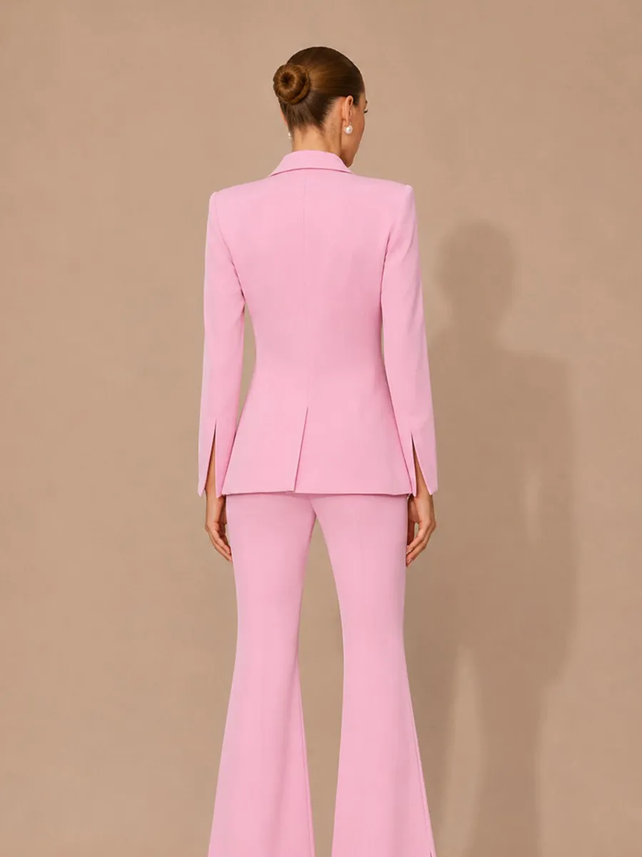 Maia Blazer and Flared Trousers Two Piece Set