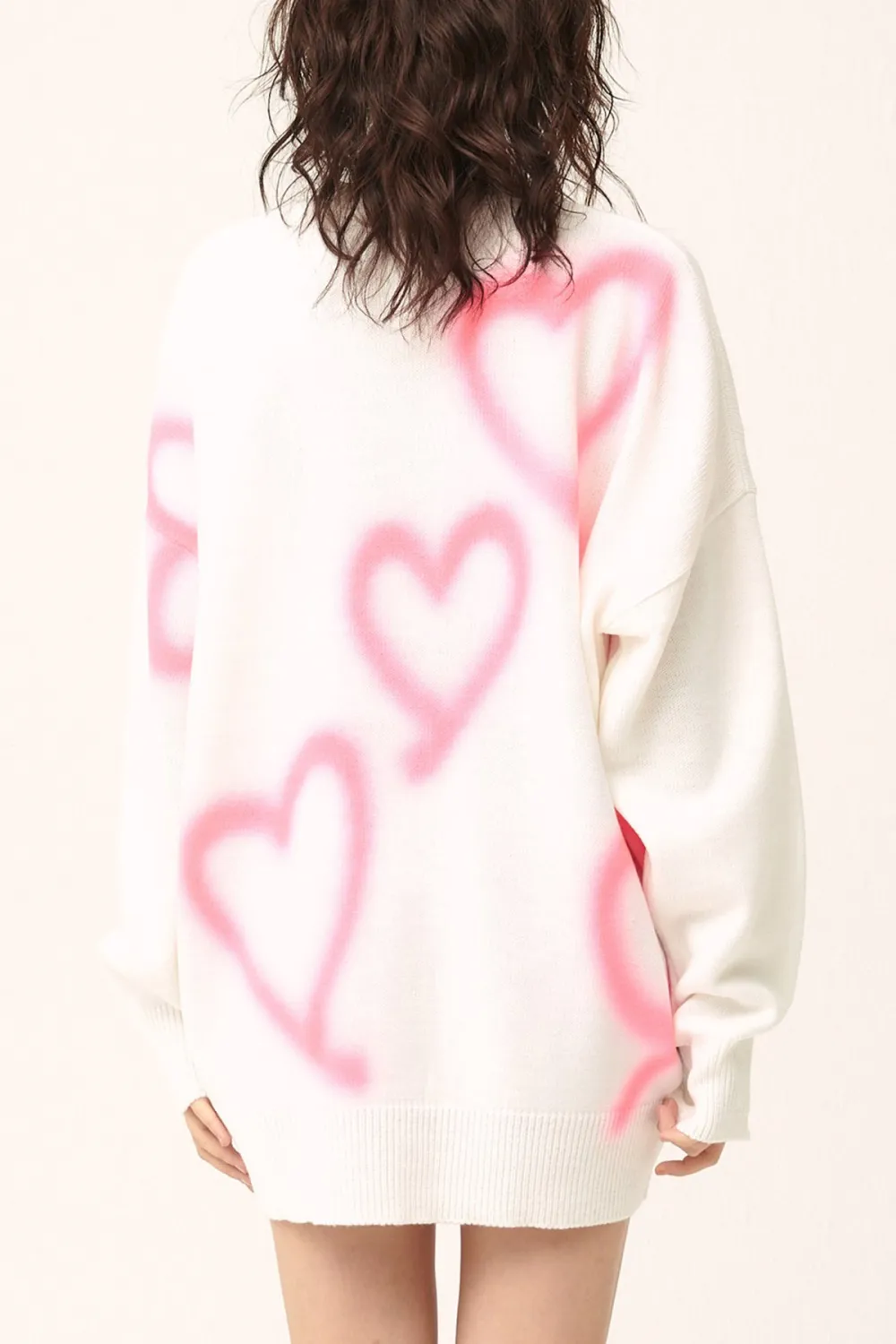 Heart Printed Sweaterdress