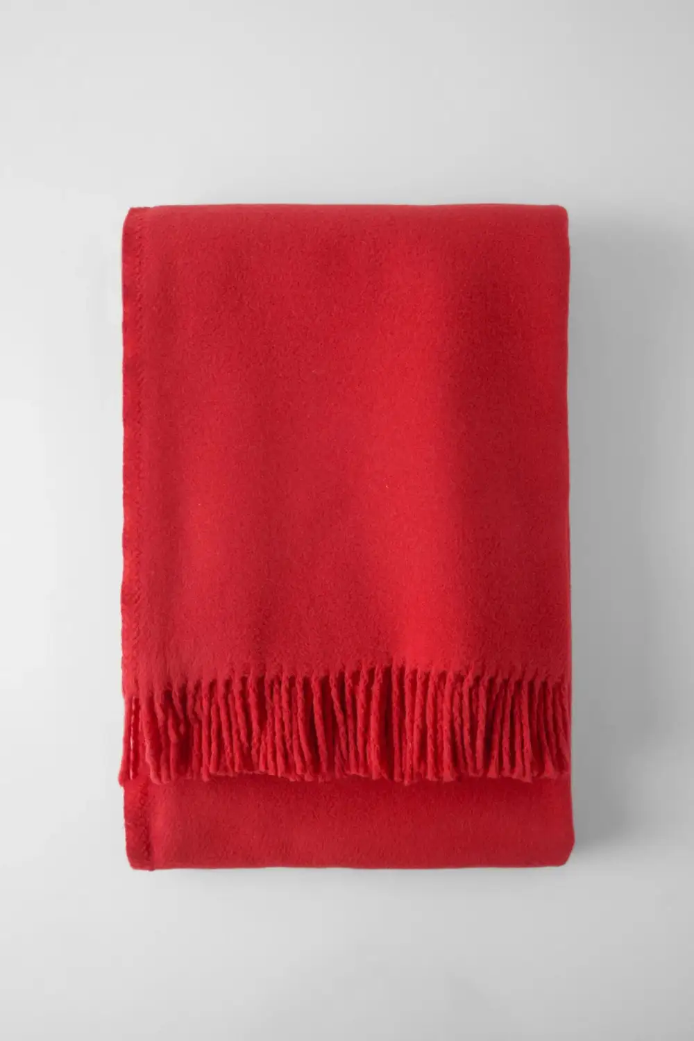 Solid Cotton Blend Throw