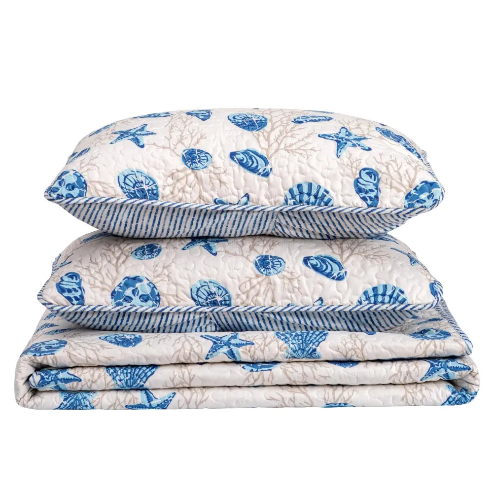 Elegant Coastal Quilt Bedding Set