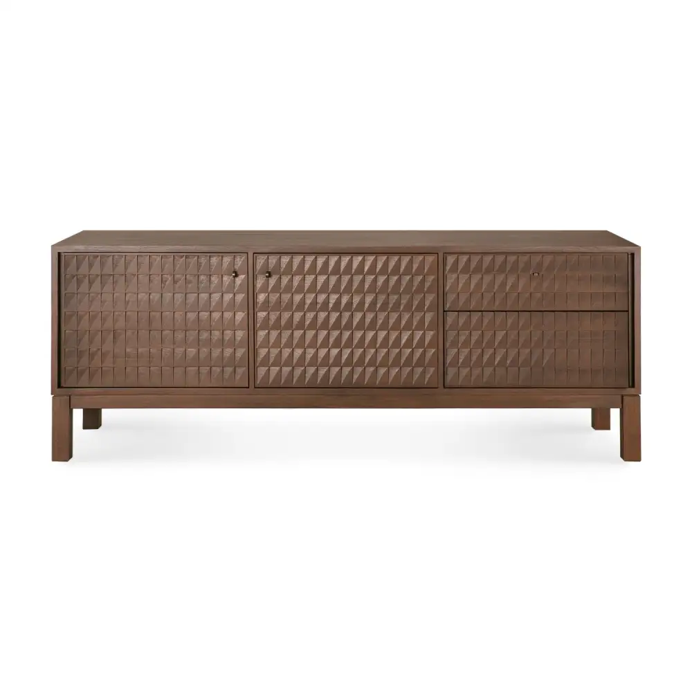Teak Carved Tv Cabinet
