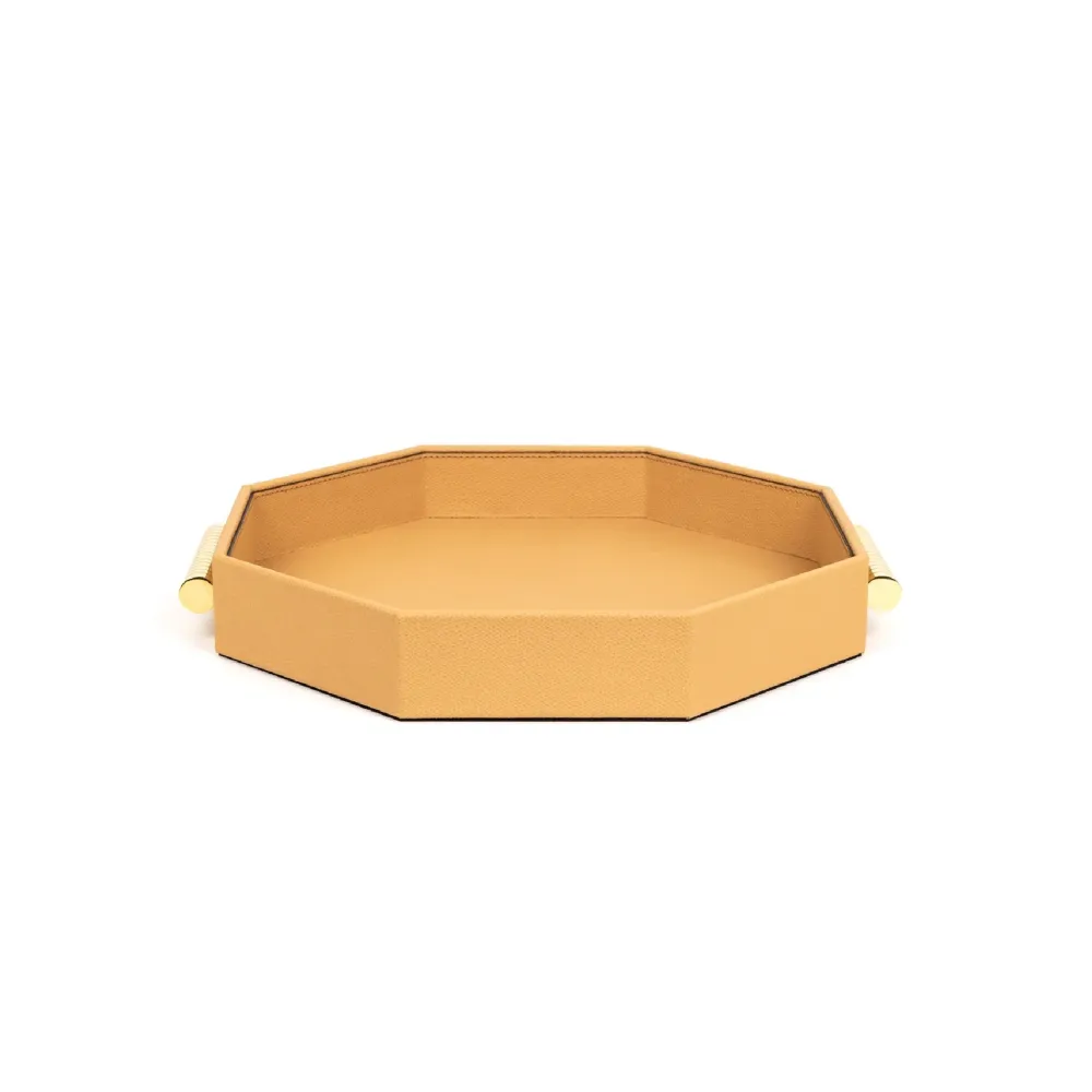 Hexagonal Leather Tray
