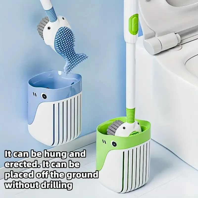 Wall-Mounted Whale-Shaped Toilet Brush