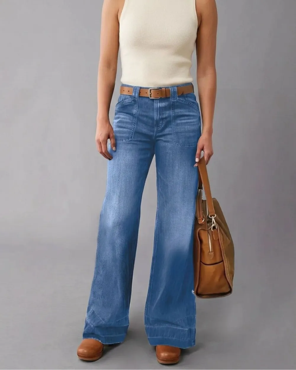 High-Waist Relaxed Straight-Leg Jeans