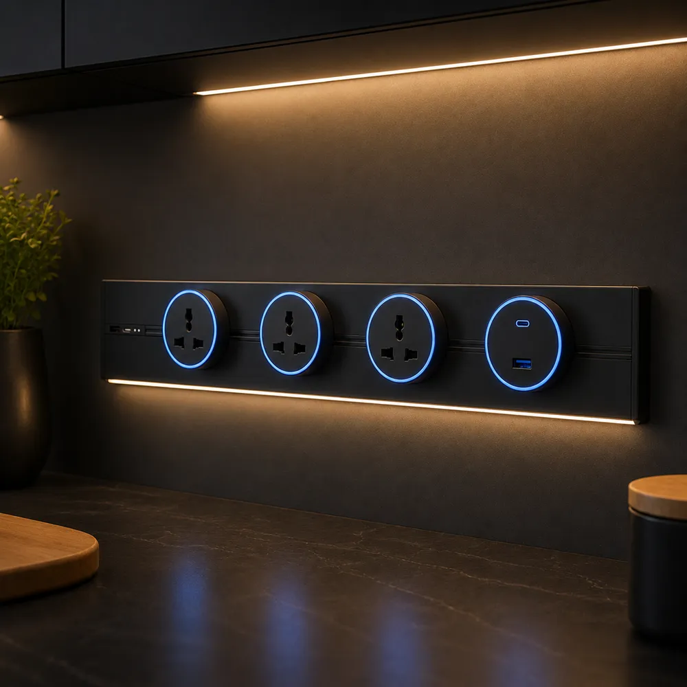 Modular Power Track Socket System
