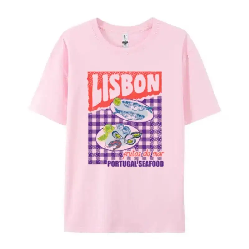 Retro Seafood Cotton T-Shirt
