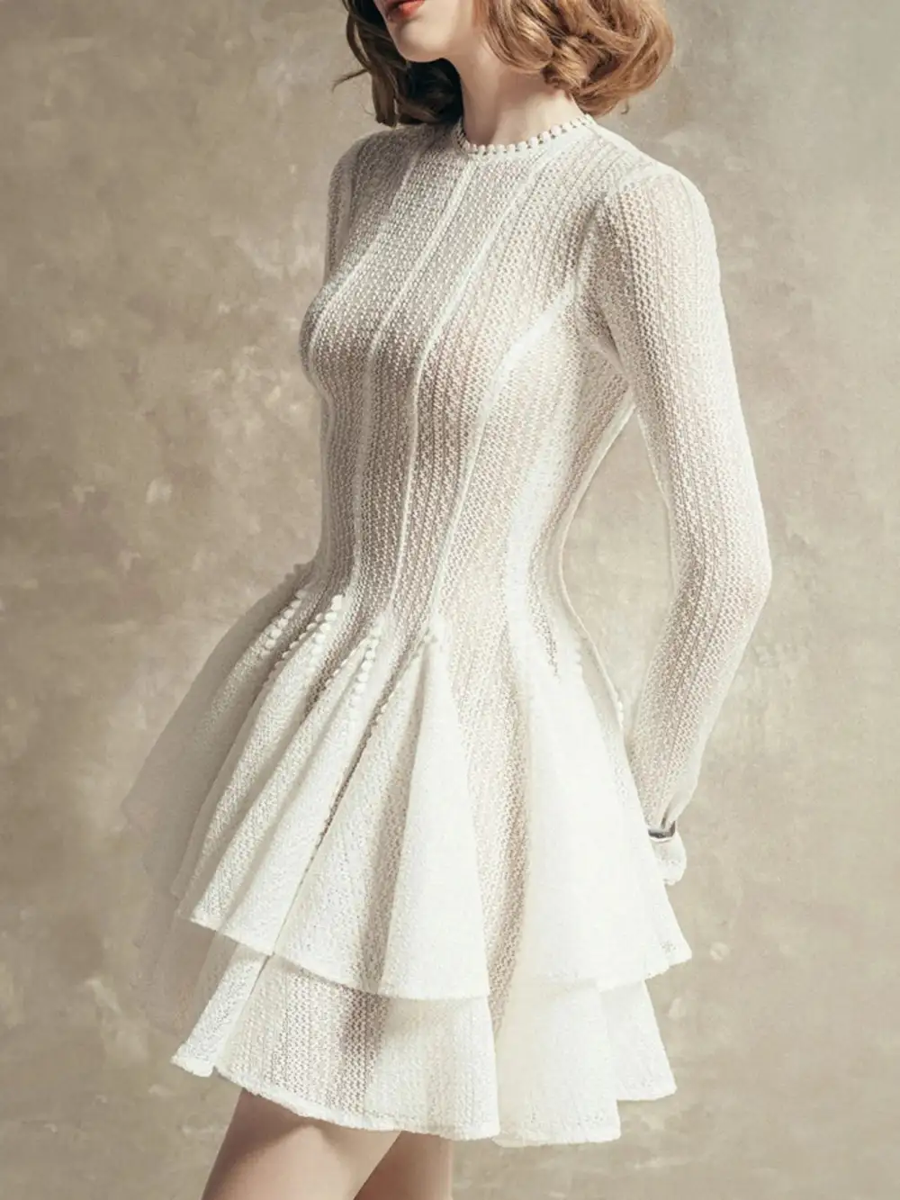 Layered Pretty Round Mini Dress