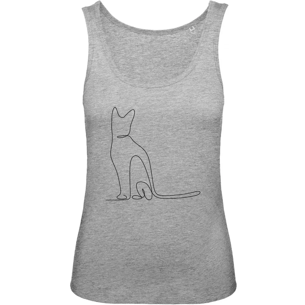 Minimal Cat Graphic Tank