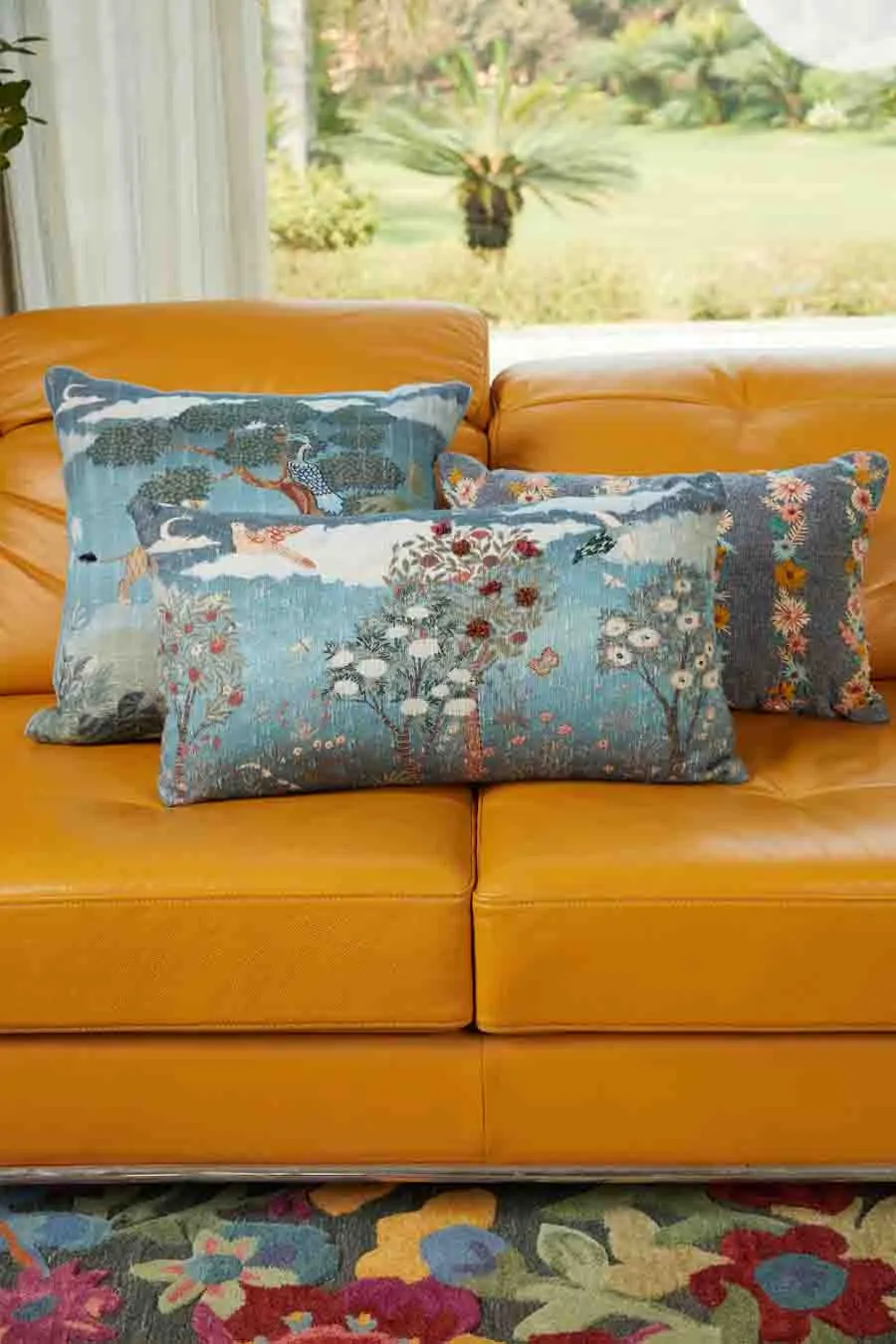 Embroidered Square Decorative Cushion Cover
