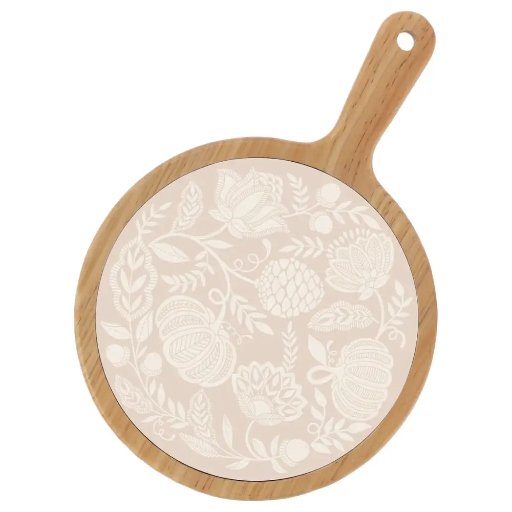 Botanical Bamboo Ceramic Cheese Board