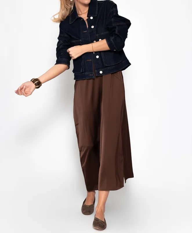 Dark Brown Satin Dress
