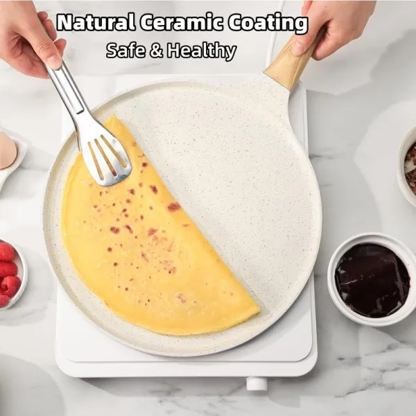 Wooden Handle Crepe Pan