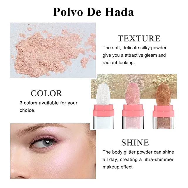 Golden Face Clavicle Eyes Lips Body Hair Highlighter Patting Powder Shimmer Highlight