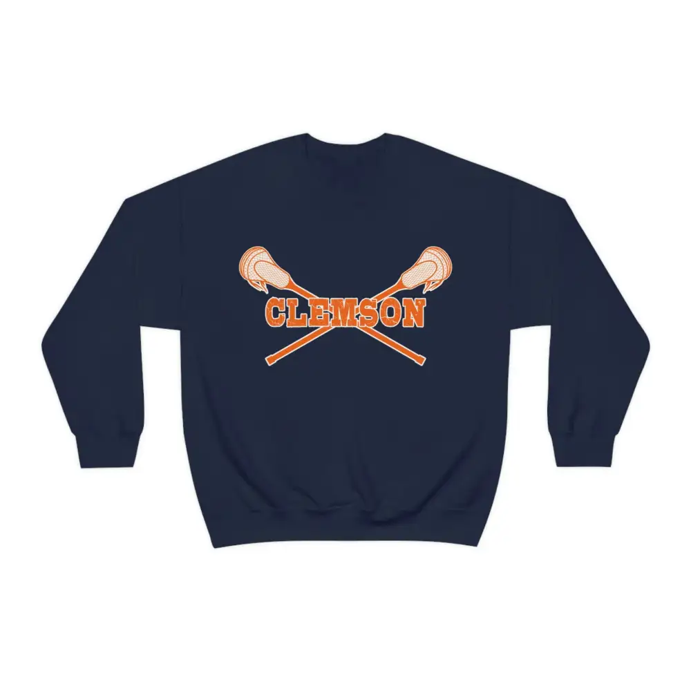 Crossed Sticks Lacrosse Graphic Crewneck Sweatshirt