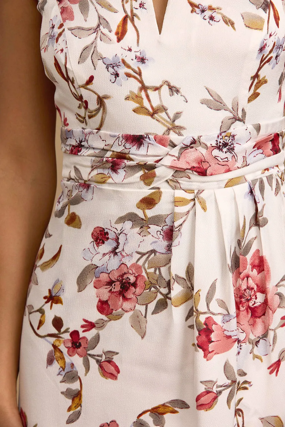 Casual Style Floral Print Tulip Skirt Midi Dress