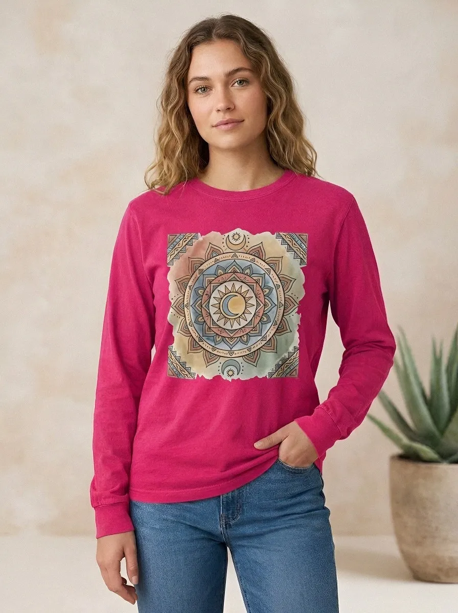Boho Celestial Mandala T-Shirt Classic
