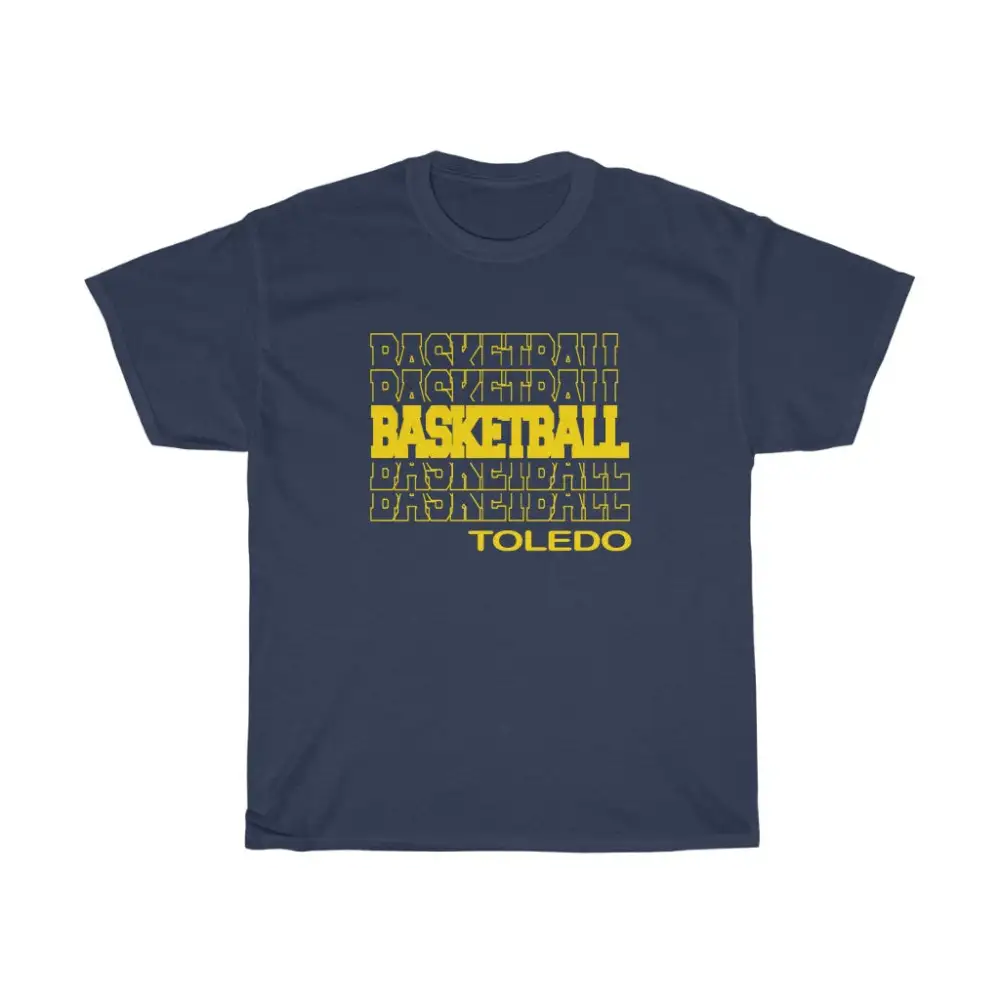 Basketball Toledo in Modern Stacked Lettering