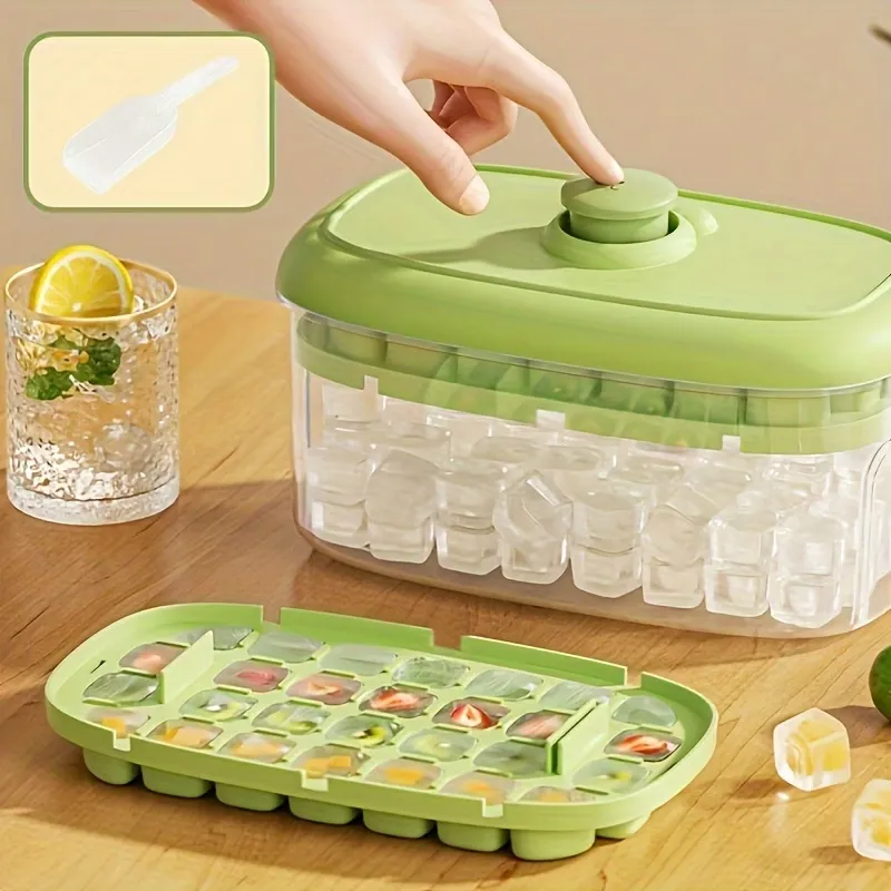 Stackable Ice Cube Tray Container