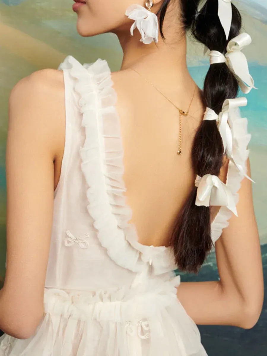 Tulle Ruffle Top