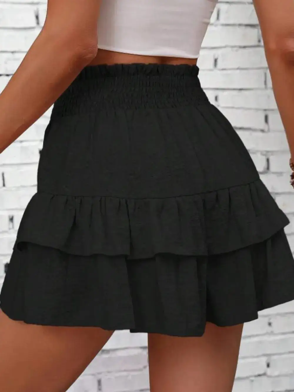 Smocked Layered Skirt